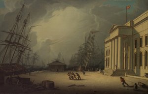 The Custom House at Greenock ، اسكتلندا ، 1828.