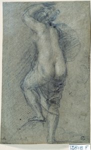 امرأة عارية (طباشير على ورق)
