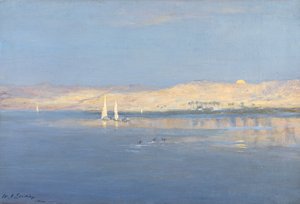 ارتفاع القمر فوق النيل ، 1900