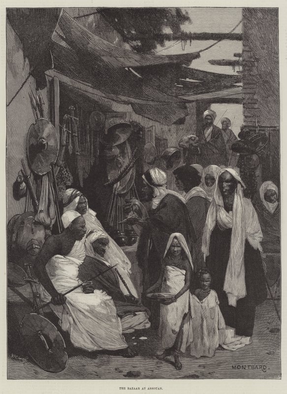 بازار أسوان بواسطة تشارلز أوغست لويي