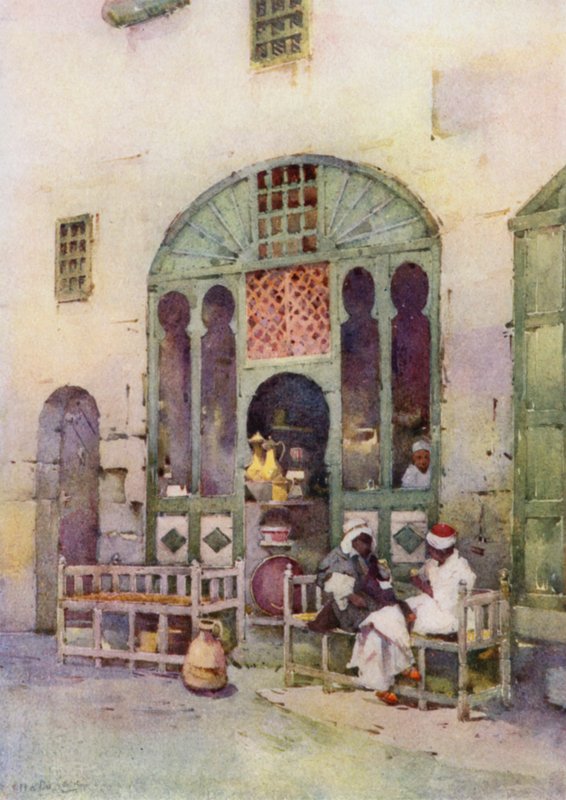 مقهى عربي القاهرة (لون ليثو) بواسطة إيلا دو كين