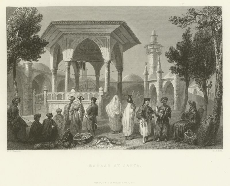 بازار في يافا 1837 بواسطة مدرسة اللغة الإنجليزية