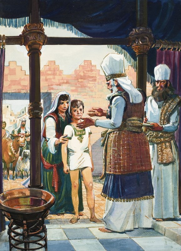 هانا مع ابنها صموئيل بواسطة مدرسة اللغة الإنجليزية