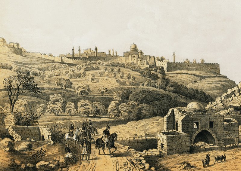 القدس من بئر أيوب بواسطة مدرسة اللغة الإنجليزية