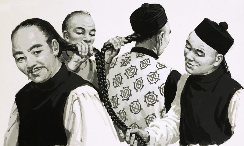 قياس ضفائر شعر Chinaman بواسطة مدرسة اللغة الإنجليزية