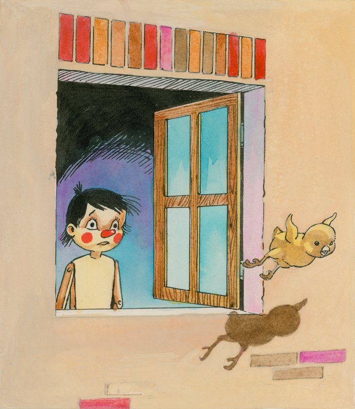 بينوكيو (جواش على ورق) بواسطة مدرسة اللغة الإنجليزية