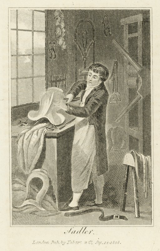 Saddler (engraving) بواسطة مدرسة اللغة الإنجليزية