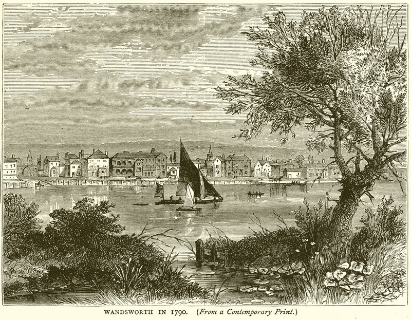 واندسوورث عام 1790 بواسطة مدرسة اللغة الإنجليزية