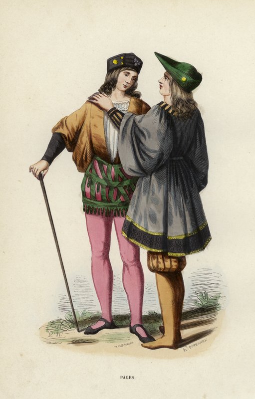 Pages (coloured engraving) بواسطة المدرسة الأوروبية