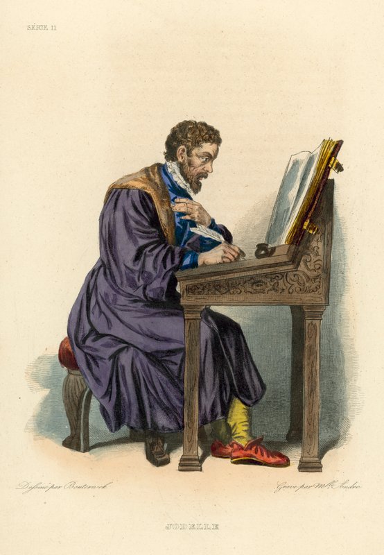 Jodelle (نقش ملون) بواسطة المدرسة الفرنسية
