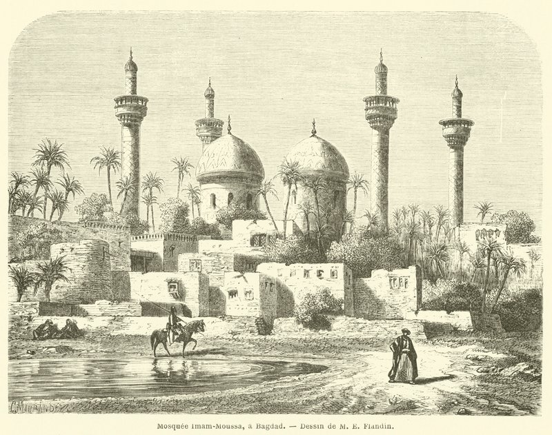 مسجد الإمام موسى بغداد (نقش) بواسطة المدرسة الفرنسية
