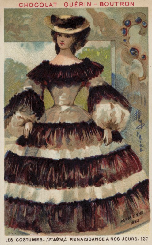أزياء باريسية ، 1863 بواسطة المدرسة الفرنسية