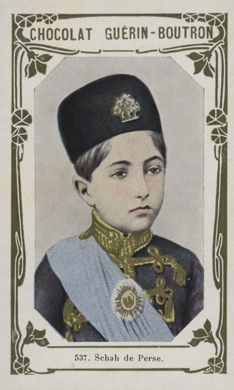 Schah de Perse (صورة ملونة) بواسطة المدرسة الفرنسية