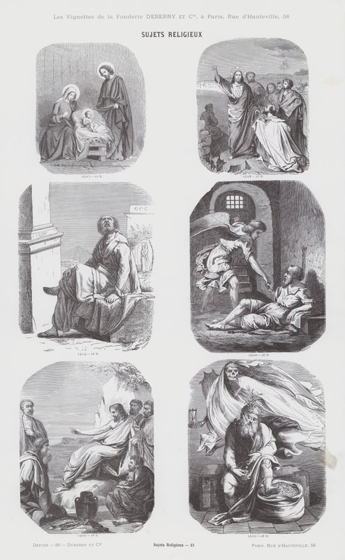 Sujets Religieux (engraving) بواسطة المدرسة الفرنسية