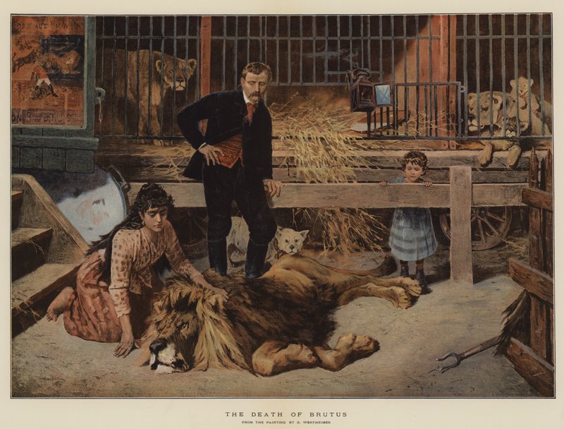 وفاة بروتوس (chromolitho) بواسطة جوستاف ويرثيمر