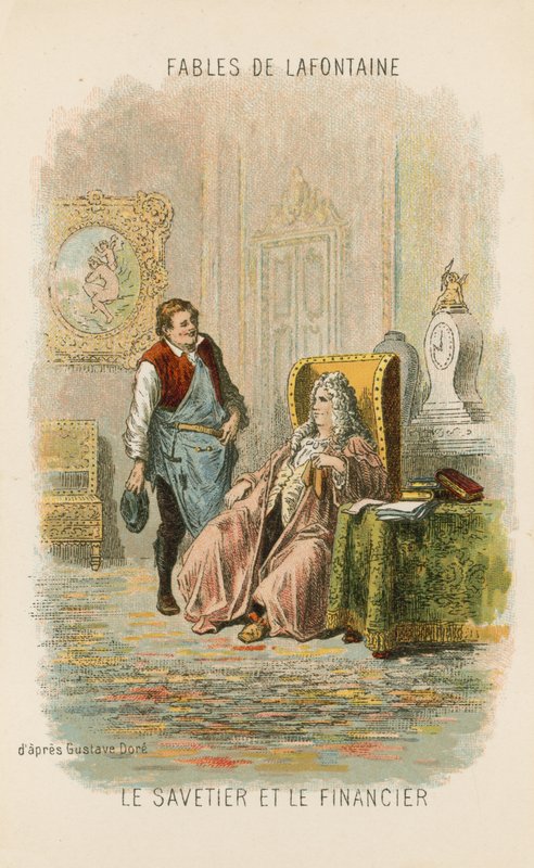 الإسكافي والممول (chromolitho) بواسطة غوستاف دور