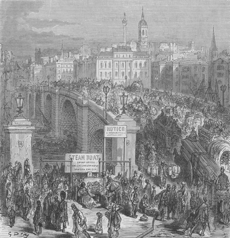جسر لندن ، 1875 بواسطة غوستاف بعد دوري