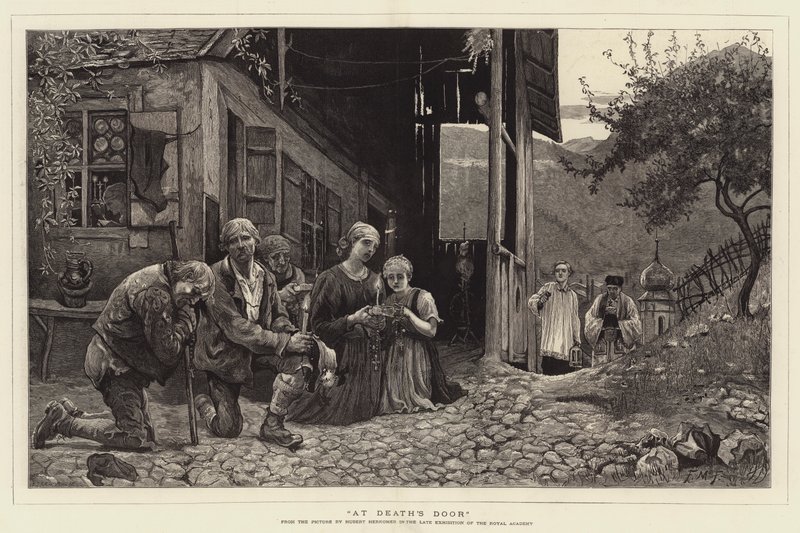 في باب الموت بواسطة Hubert von Herkomer