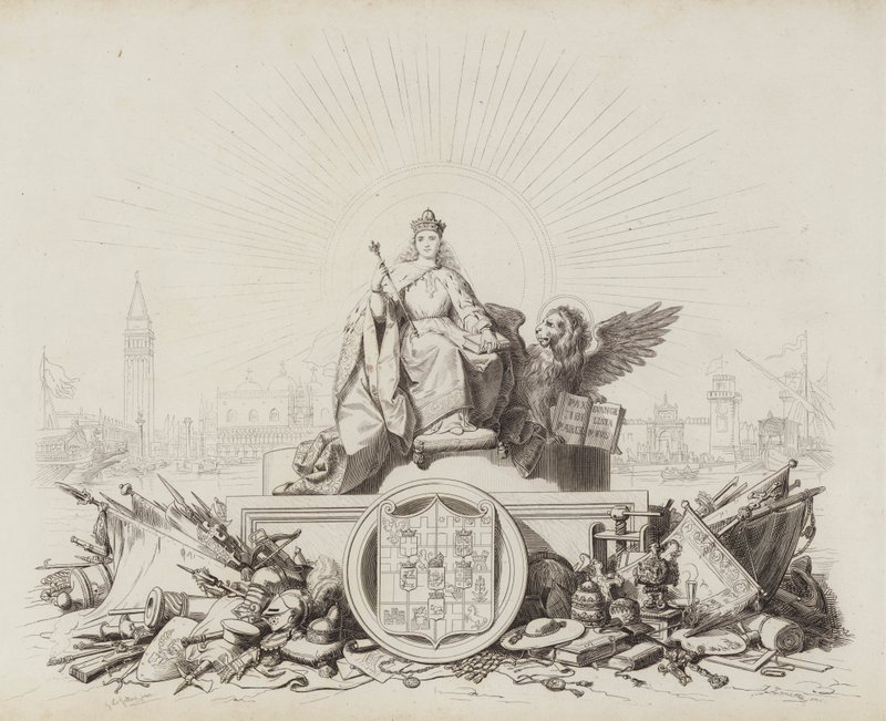 Storia Veneta (engraving) بواسطة المدرسة الايطالية