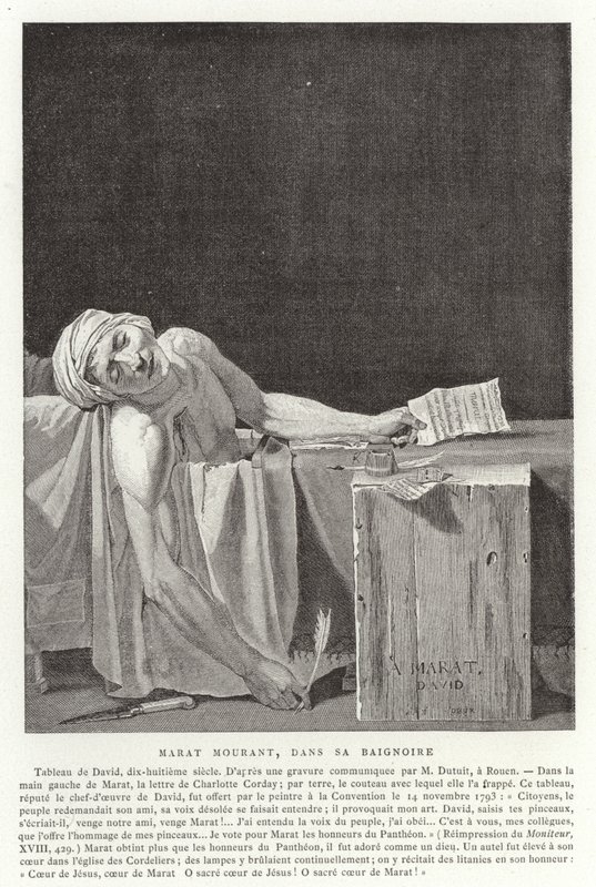 وفاة مارات ، 1793 بواسطة جاك لويس ديفيد
