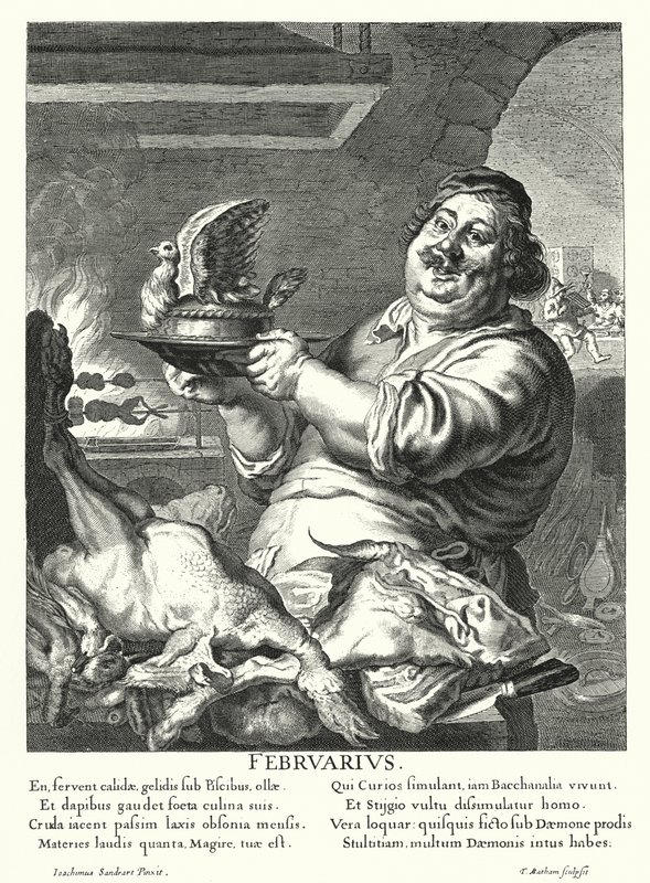 February (engraving) بواسطة يواكيم فون ساندرارت