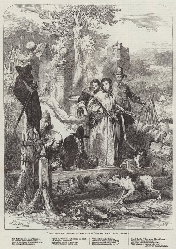 Hudibras و Ralpho في الأسهم بواسطة جون جيلبرت