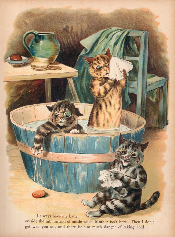 Louis Wain Cats (chromolitho) بواسطة لويس وين
