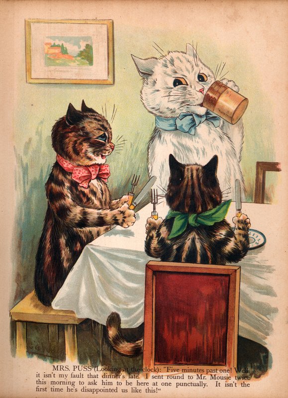 Louis Wain Cats (chromolitho) بواسطة لويس وين
