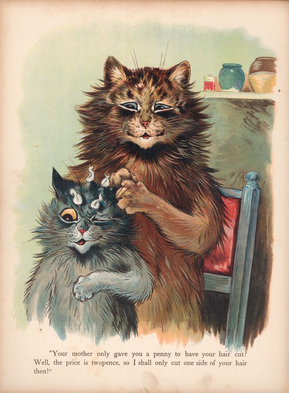 Louis Wain Cats (chromolitho) بواسطة لويس وين