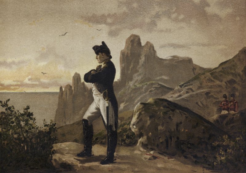 نابليون في المنفى في سانت هيلانة ، 1815-1821 بواسطة المدرسة الاسبانية