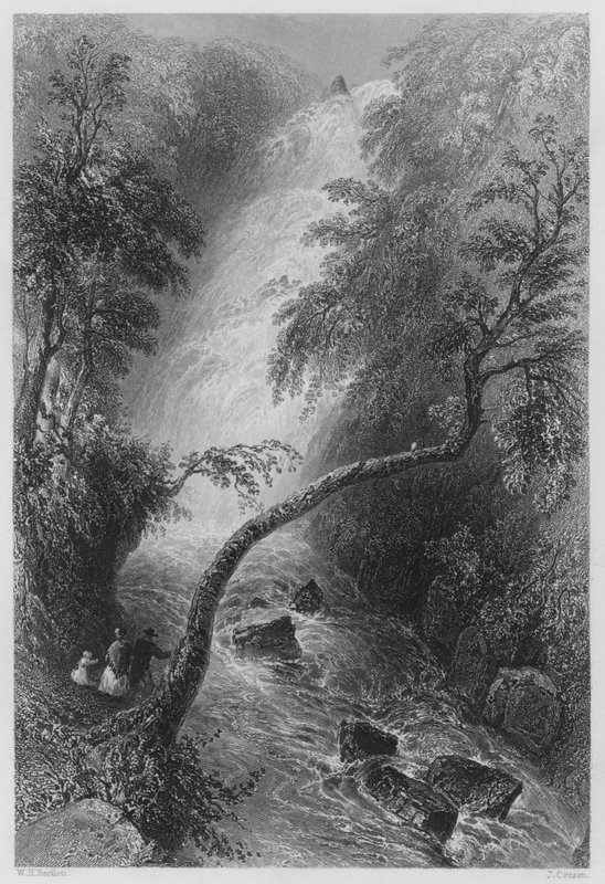 Torc Cascade (نقش) بواسطة وليام هنري (بعد) بارتليت